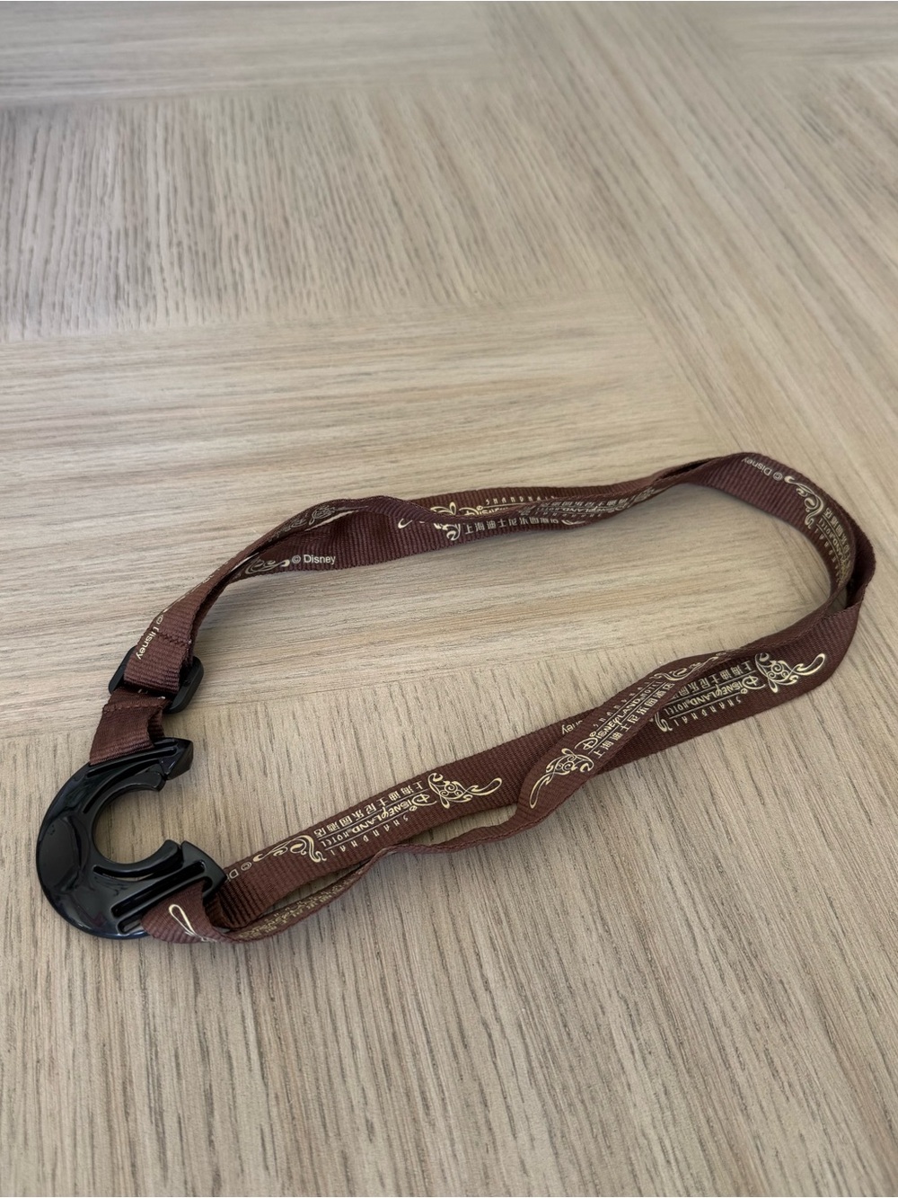 Shanghai Disneyland Hotel Brown Water Bottle Ribbon Holder China Hotel Exclusive